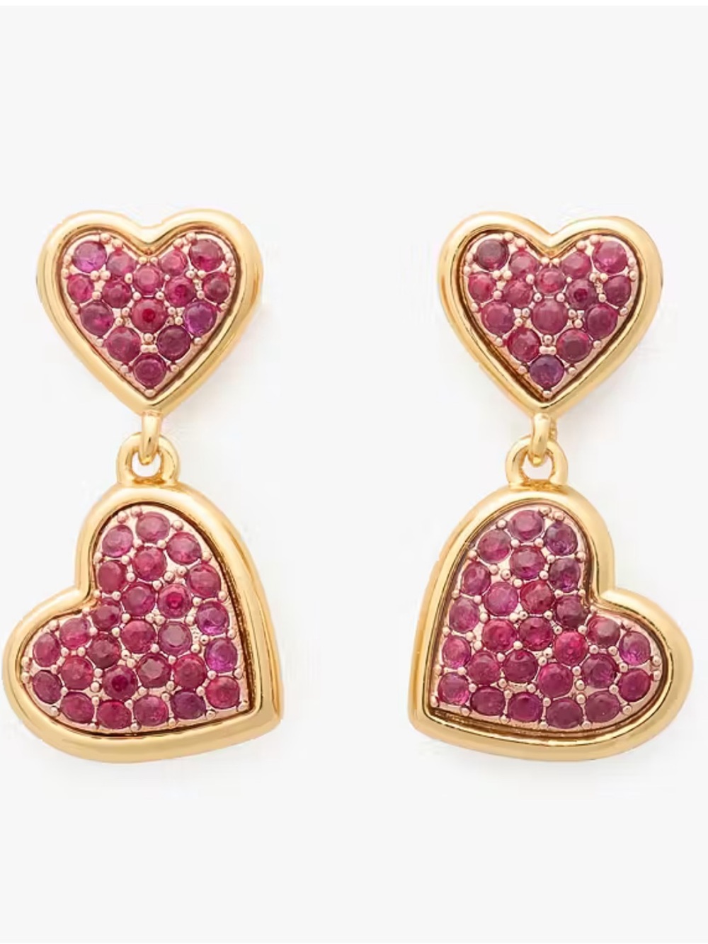 NWOT kate spade With All My Heart Pavé Drop Earrings